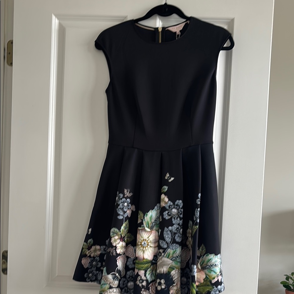 Ted Baker Black Cap Sleeve Dress